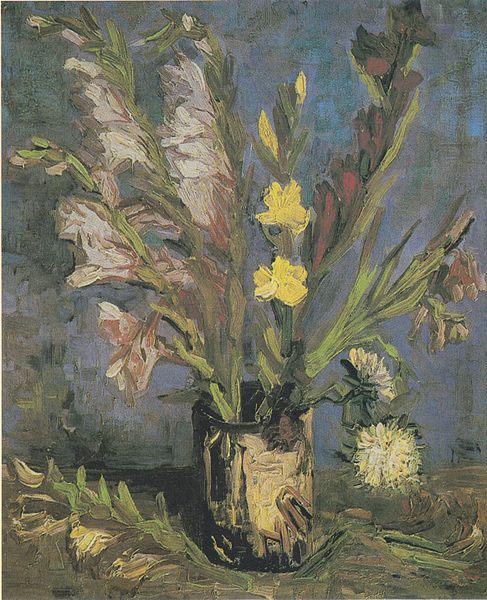 Vincent Van Gogh Vase with Gladioli oil painting picture